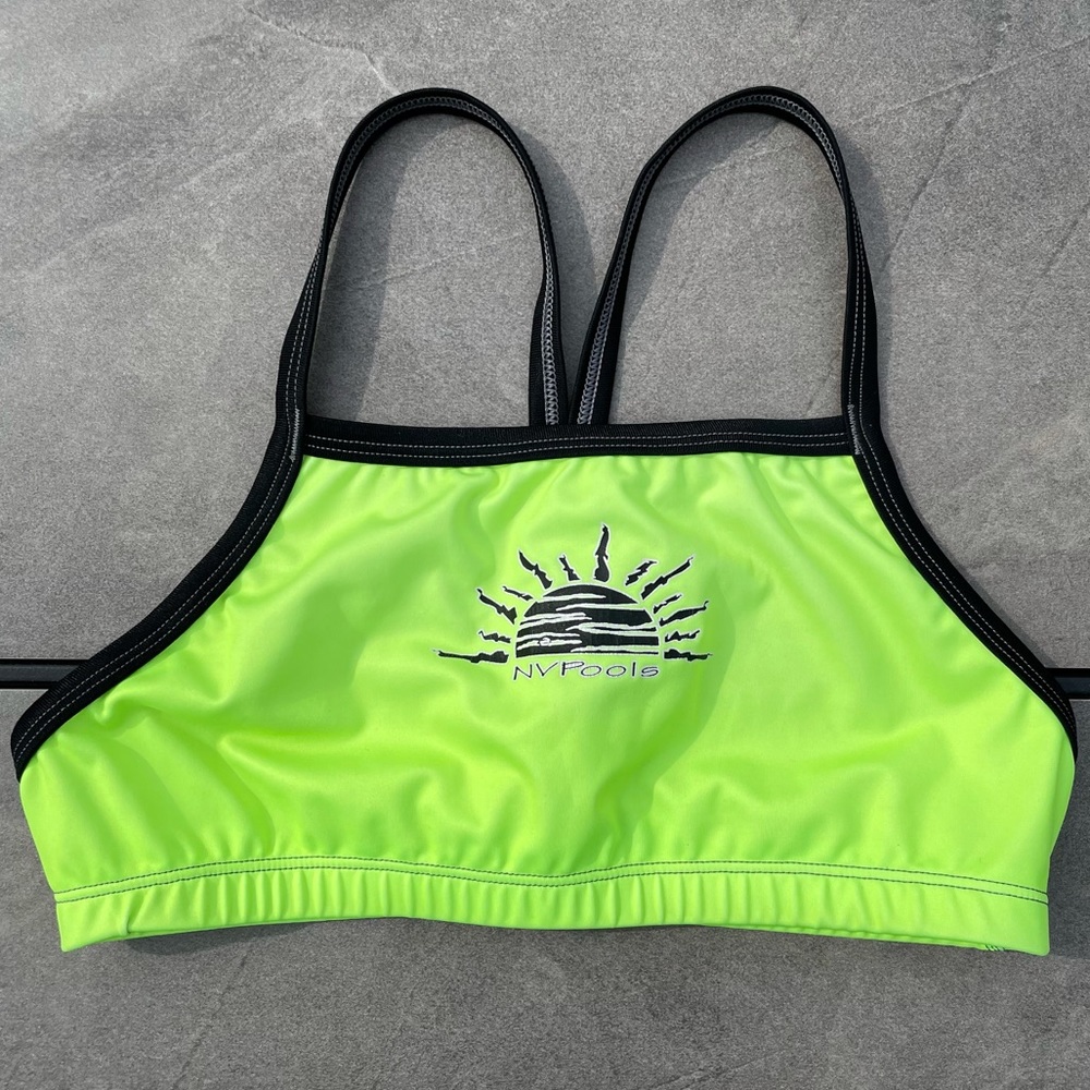 NVPools Neon Green Sports Swimsuit Top!